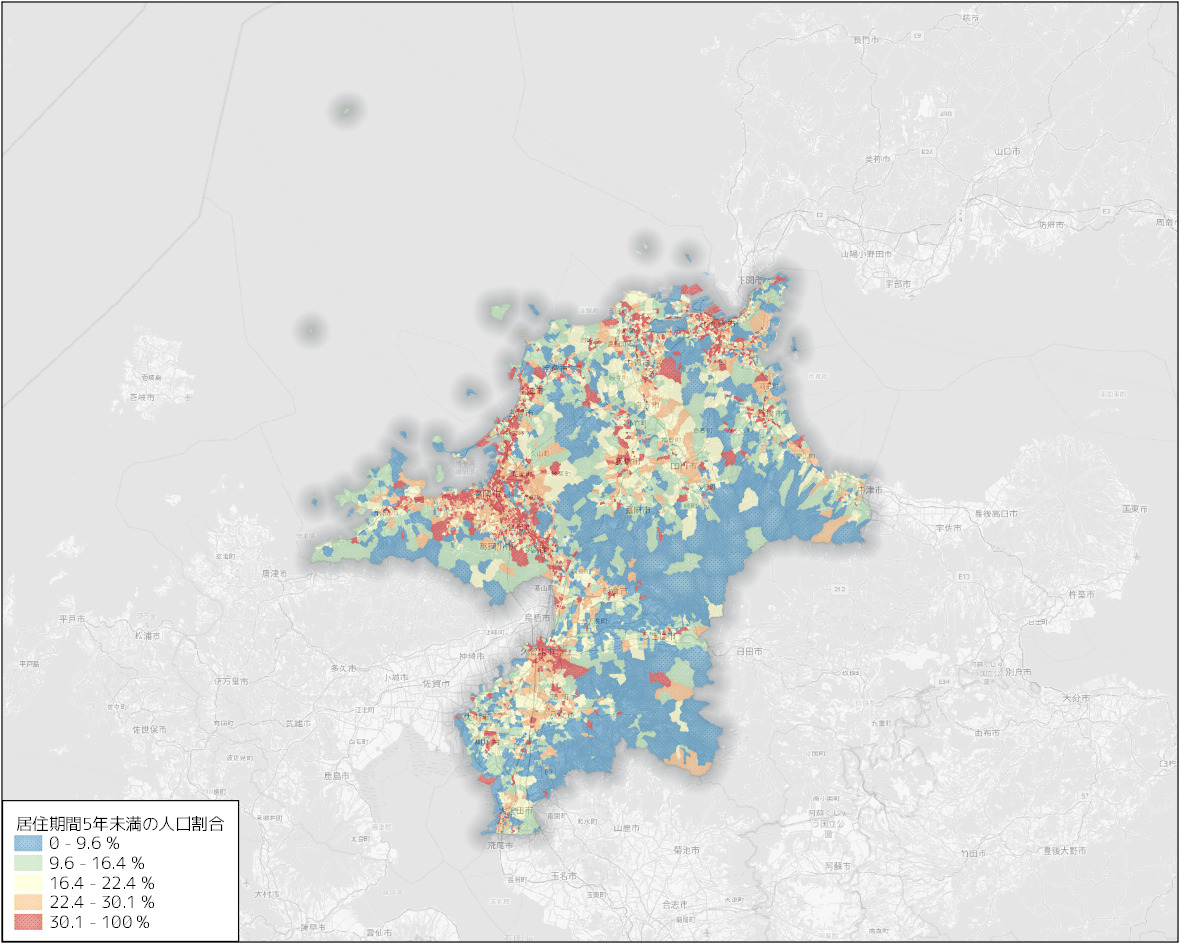 オープンデータ紹介 居住期間別の男女別人口 Ll Me